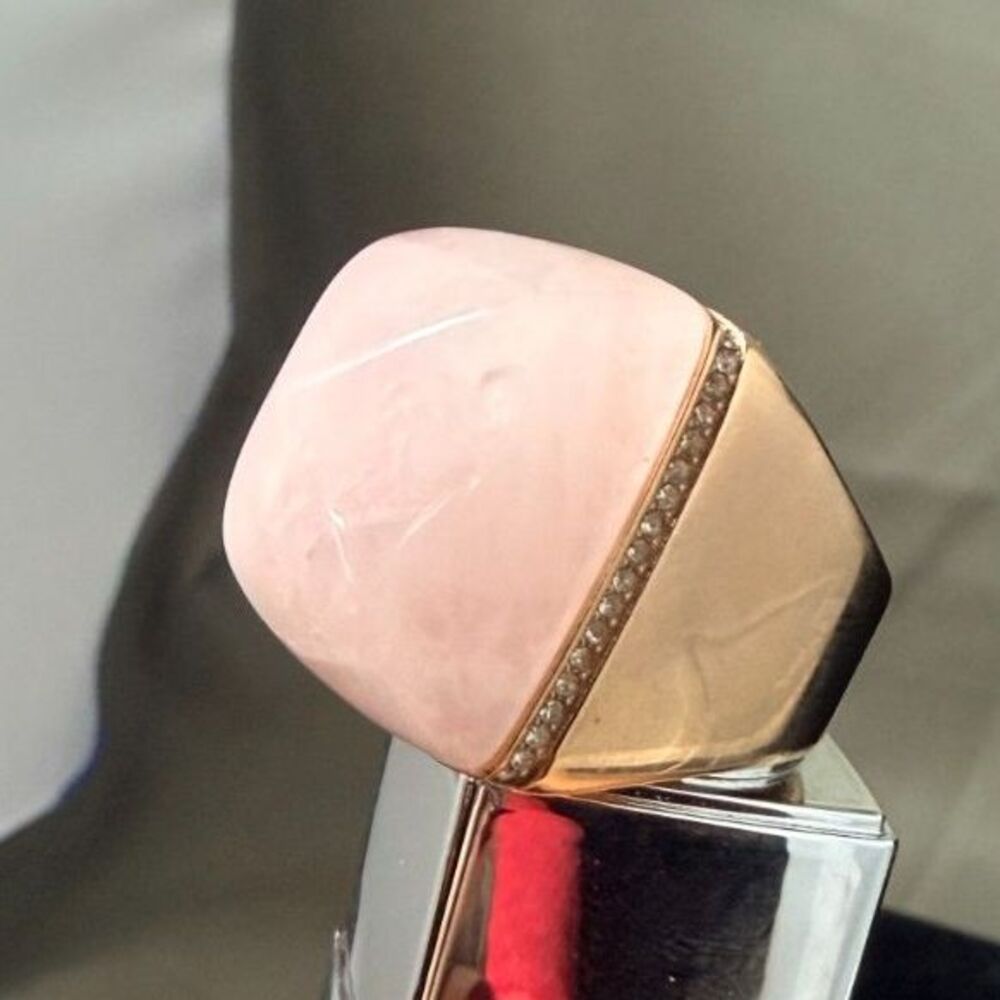 Michael Kors Blush Rush Collection Pink Stone Ring size 8 - Picture 3 of 13